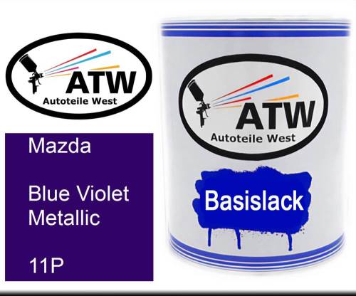 Mazda, Blue Violet Metallic, 11P: 1L Lackdose, von ATW Autoteile West.